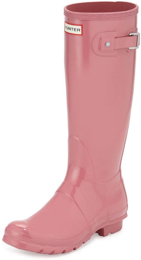 Hunter Original Tall Gloss Rain Boot Rhodonite Pink Boots Rain