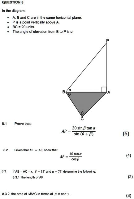 solved question in the diagram a b and c are in the same horizontal plane p is a point