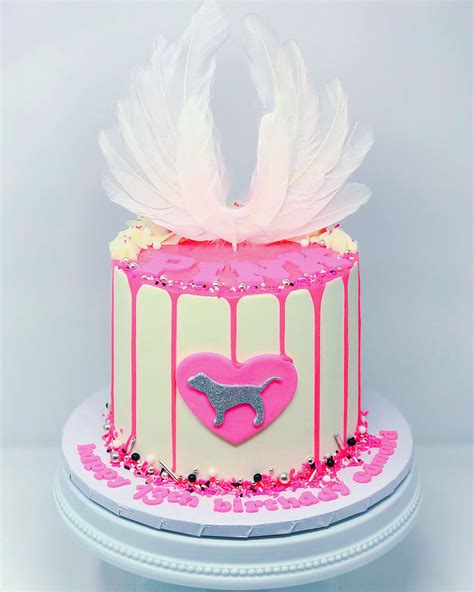 Victorias Secret Cake Pink Cake Buttercream Cake Drip Cake 68 Birthday Birthday Ideas Pink