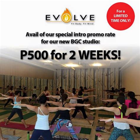 Evolve Yoga Bgc Promo P500 For 2 Weeks Manila On Sale