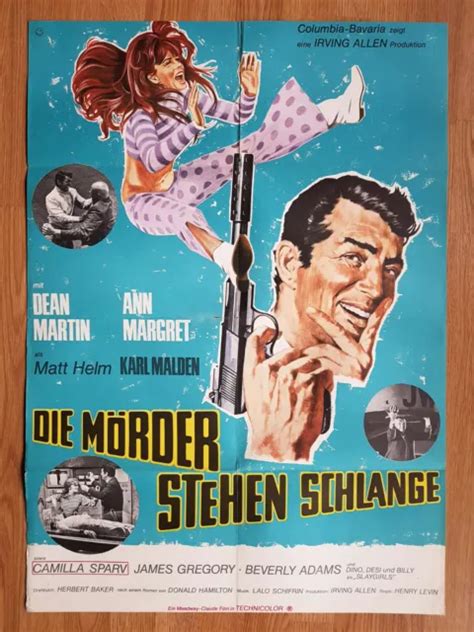 Matt Helm Murderers Row Rare German 1 Sheet Poster 66 Dean Martin Ann