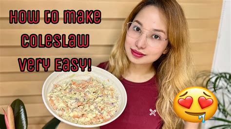 How To Make Coleslaw Homemade Coleslaw Recipe 😋😋😋 Coleslawrecipe Salad Coleslaw Youtube