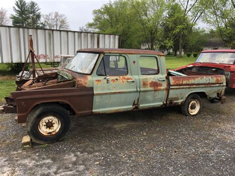 1969 Ford F250 Crew Cab Pickup Truck Project Bumpside For Sale