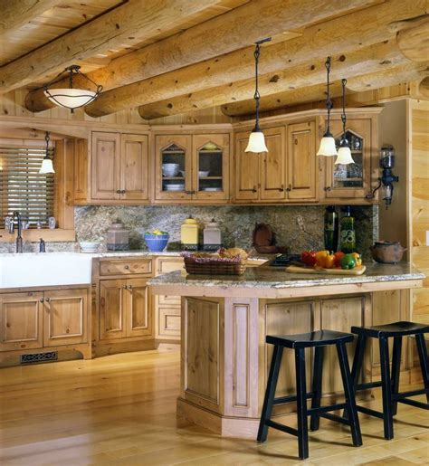 21 Luxury Small Log Cabin Kitchens To Get Inspired Log Home Kitchens