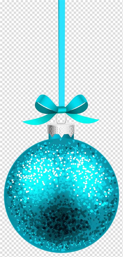 Teal Bauble Illustration Christmas Ornament Blue Christmas Hanging
