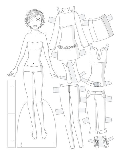 1091 Best Paper Doll Black And White Images On Pinterest Paper Dolls