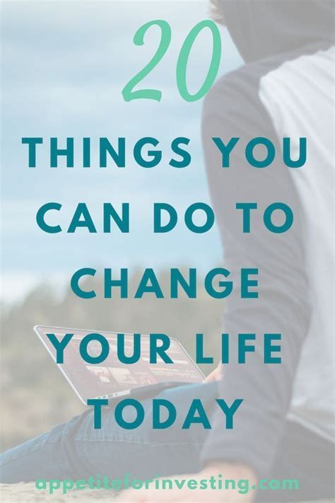 20 Things You Can Do To Improve Your Life Life Improvement Life