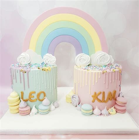 A Rainbow For Twins Style Your Cake