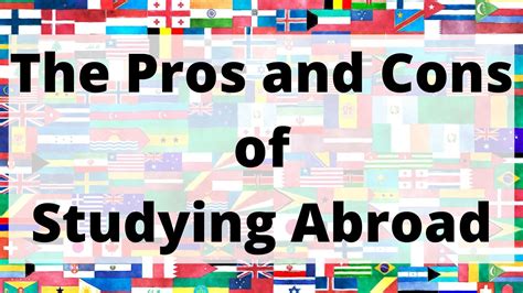 The Pros And Cons Of Studying Abroad Man Writes