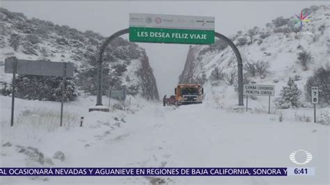 Cae La Primera Nevada De La Temporada En La Rumorosa Baja California