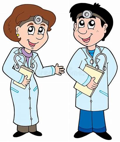Cartoon Doctor Female Waving Hand Doctors Illustration