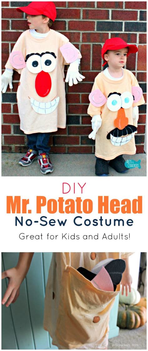 Diy No Sew Mr Potato Head Costume For Kids And Adults