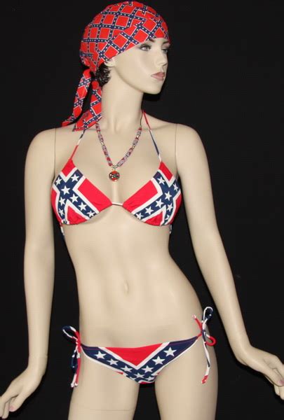 Tariffa Statico Cinghia Confederate Flag Bikini