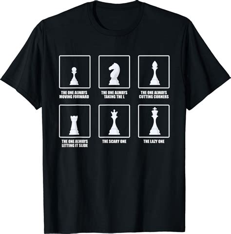 The Chess Pieces Personalities Funny Chess T Shirt Uk