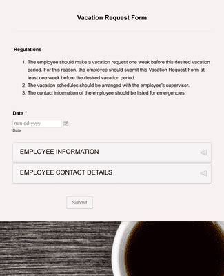 Vacation Request Form Template Jotform