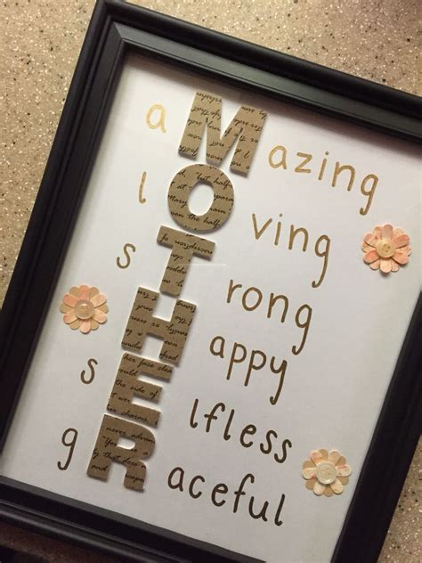 Don't forget to stay connected with us on facebook, twitter, pinterest and instagram! Mother's Day gift, easy, cheap mother frame | Diy gifts ...