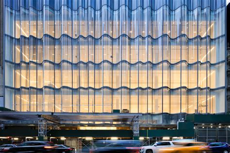 James Carpenter Design Associates Designs Waving Glass Facade Veiled In