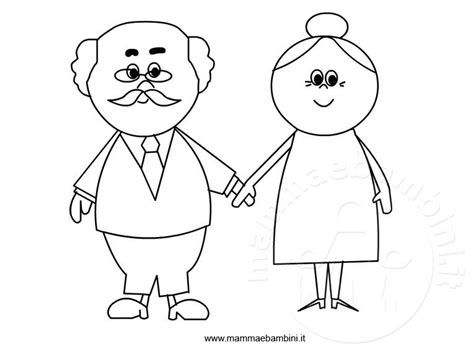 Una raccolta di poesie per i nonni bambini scuola primaria. Disegno da colorare sui nonni - Mamma e Bambini