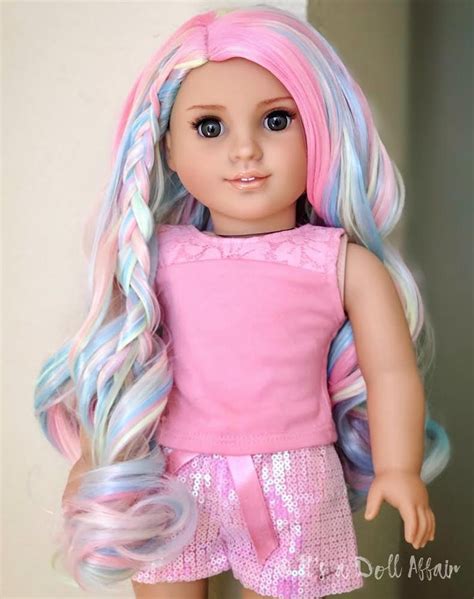 Custom Doll Wig Deluxe Heat Safe Fibers For 18 American Etsy