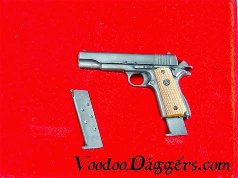 Miniature Colt 1911 45 Pistol Voodoo Daggers Custom Knives 941