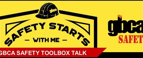 Toolbox Talks General Building Contractors Association