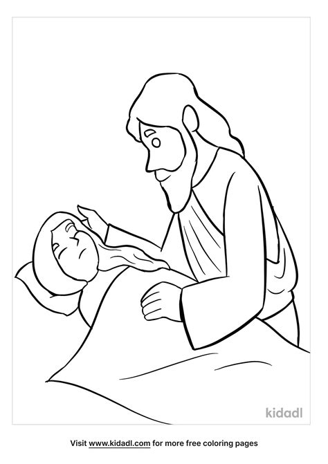 Christ Raising The Daughter Of Jairus Coloring Page 50 Off