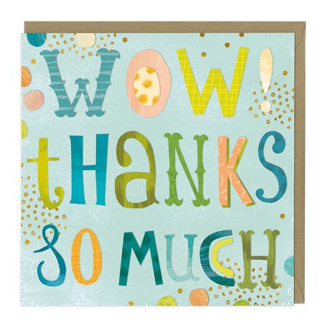 WOW Thanks So Much Card - Sustainable Cards | Whistlefish