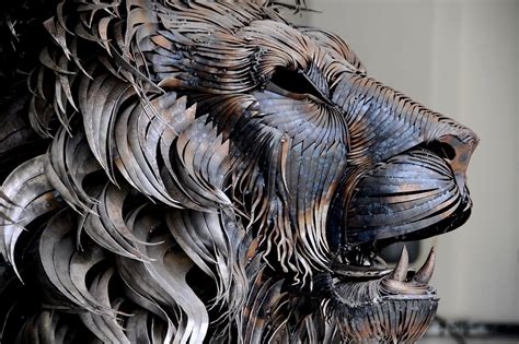 Unbelievable Lion Sculpture Made From Hammered Steel By Selcuk Yilmaz