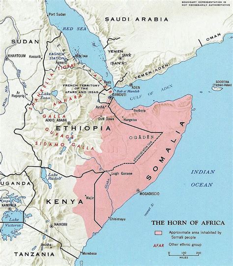 Map Showing The Distribution Of The Afro Asiatic Somali Language In The