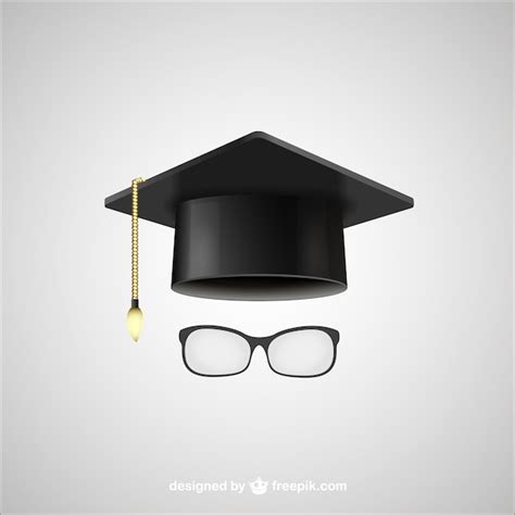 Sombrero De Graduación Y Gafas Descargar Vectores Gratis