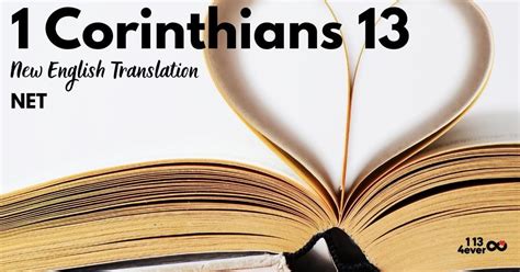 1 Corinthians 13 New English Translation Net 1 13 4ever