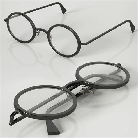 Round Glasses 3d Model Cgtrader