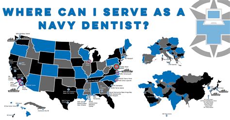 Map Of Military Bases Where Navy Dentists Can Serve