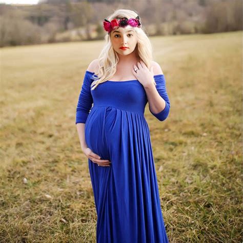 Maternity Photography Props Dress Chiffon Fancy Sexy Maternity