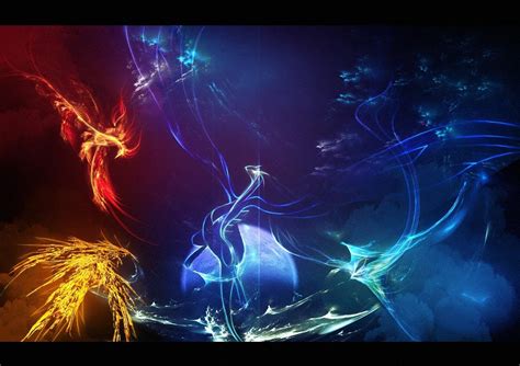 Fire Ice Lightning Anime Wallpapers Wallpaper Cave