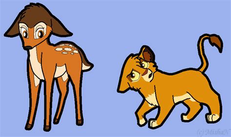 Bambi And Simba By M Is H A N On Deviantart