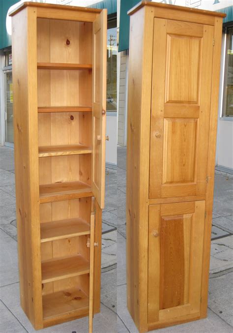 Shop wayfair for the best tall narrow corner cabinet. SOLD - Tall Skinny Pine Cabinet - $120 | Tall cabinet ...