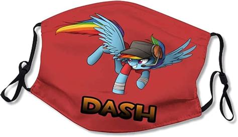 Rainbow Dash Mens Womens Face Mask Windproof Reusable Comfortable