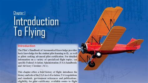 Faa Pilots Handbook Of Aeronautical Knowledge Chapter 1 Introduction