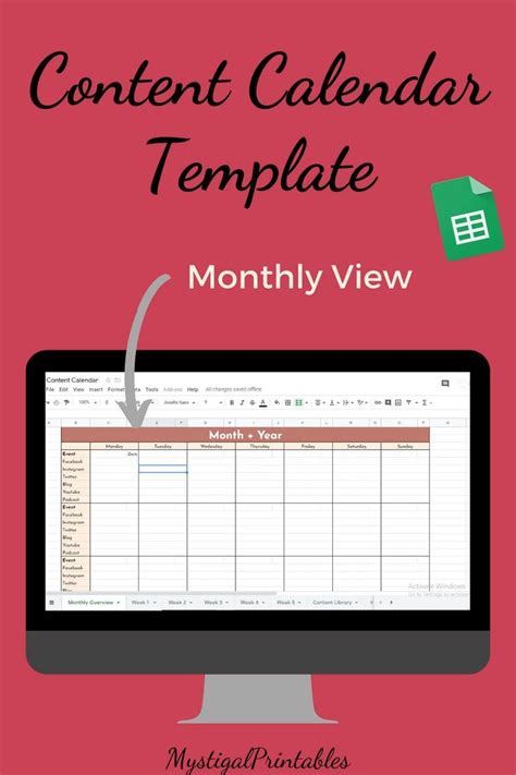 Content Calendar Template Content Calendar Template Calendar