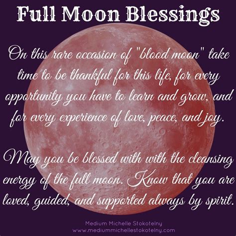 ~ Full Moon Blessings ~ Medium Michelle Stokotelny Moon Full Moon