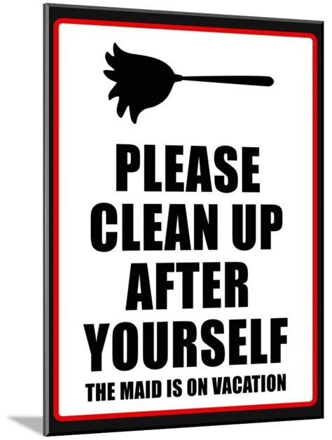 Printable Clean Up After Yourself Signs