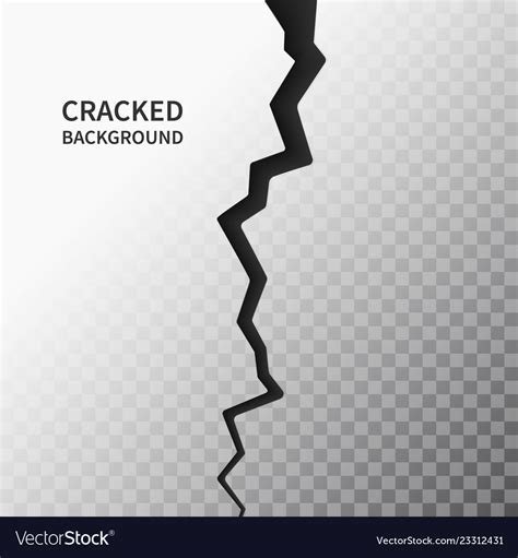 Cracked Ground Surface Realistic Crack Texture On Vector Image