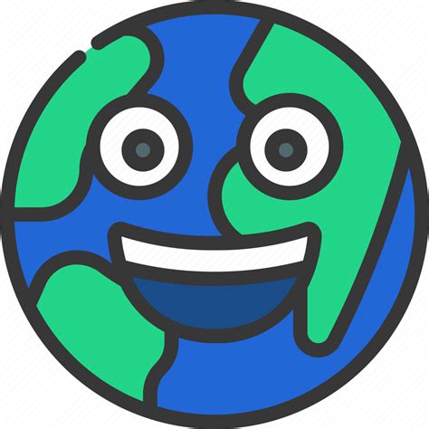 Happy Earth Emoji Smile Emojis Icon Download On Iconfinder