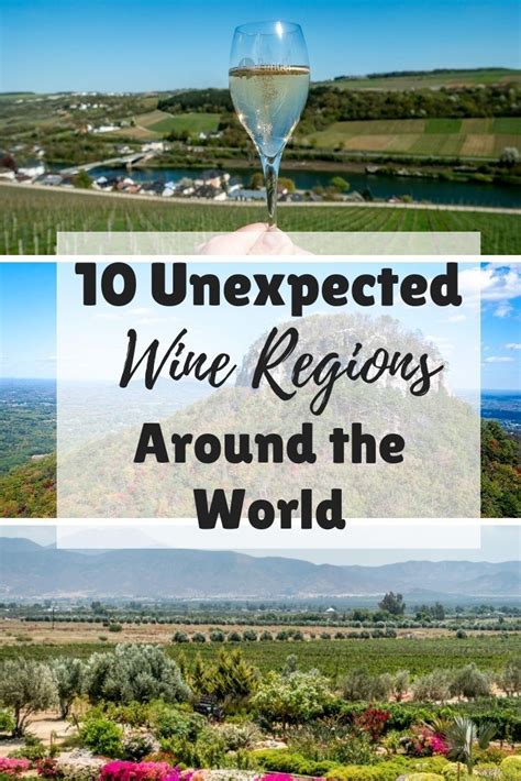The Wine Regions Around The World With Text Overlay That Reads 10