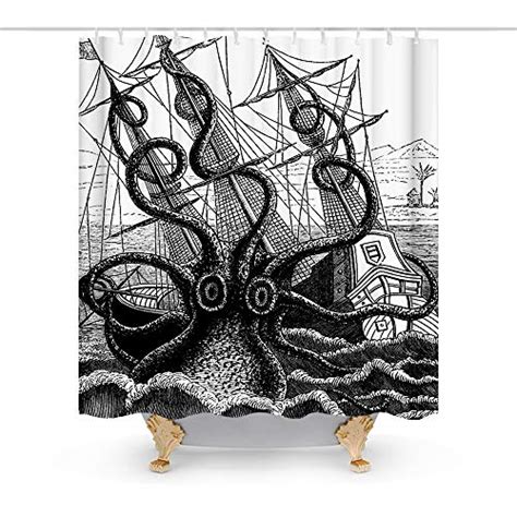 Kraken Shower Curtain Octopus Or Squid