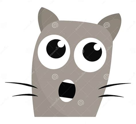 Shocked Cat Vector Or Color Illustration Stock Vector Illustration Of