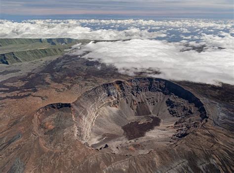 Volcano Piton De La Fournaise At Island La Reunion Stock Image Image