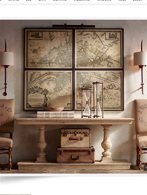 Restoration Hardware Paris Map Old World Feel Love Everything About