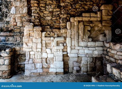Ancient Mayan Wall Decorations In Ek Balam Stock Photo Image Of
